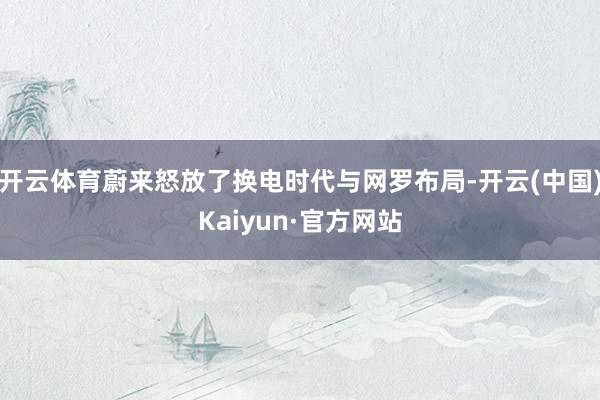 开云体育蔚来怒放了换电时代与网罗布局-开云(中国)Kaiyun·官方网站