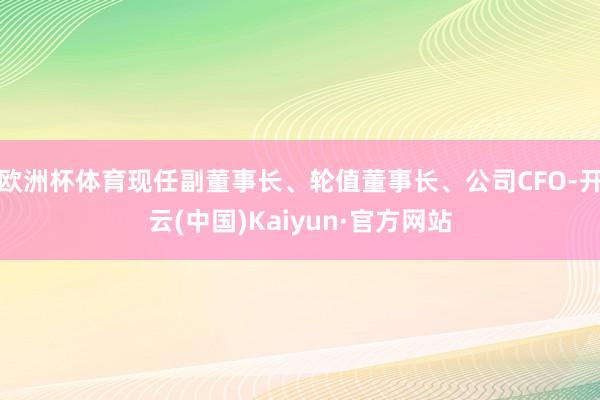 欧洲杯体育现任副董事长、轮值董事长、公司CFO-开云(中国)Kaiyun·官方网站